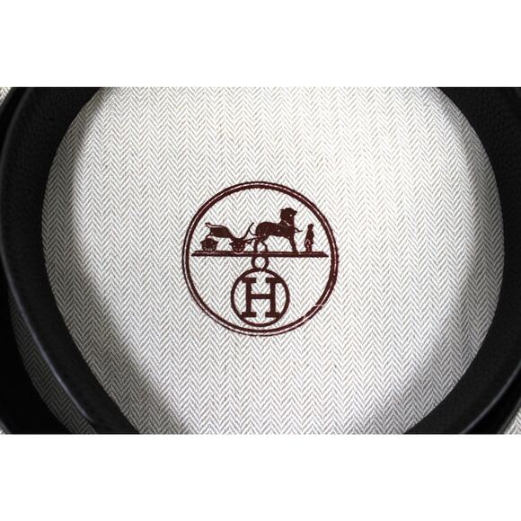 Hermes Constance H Buckle Belt Black Leather Size 85 Palladium - Picture 6 of 9